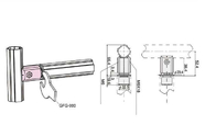 AL-42 অ্যালুমিনিয়াম অ্যালয় পাইপ সংযোগকারী ডাই কাস্টিং 360 ডিগ্রি ঘূর্ণায়মান বিয়ারিং যন্ত্রাংশ