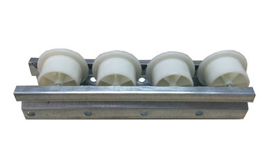 White Wheels With Flange 40mm Roller Track Placon Galvanized Steel