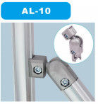 Inner Connector Aluminum Tubing Joints AL-10 Die Casting Anodizing Silver Color