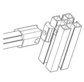 Andoic Oxidation Pipe Adapter AL-23B For Connecting Aluminum Tubes And Profiles