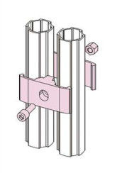 ISO9001 Certified Die Casting Anodizing Silver Aluminum Pipe Joint for Lean Tube Systems and Industrial Workstations