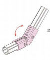 Industrial Aluminum Tubing Joints with Anodic Oxidation Rotatable Die Casting for Assembly Line and Storage Racks
