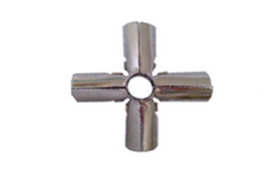 4 Way Pipe Fitting Metal Chrome Pipe Connectors For Heavy Duty