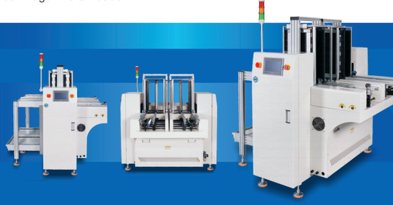 গুণ এসএমটি সিরিজ পিসিবি কনভেয়র মেশিন/ডুয়াল ম্যাগাজিন আনলোডার সীমানা মাত্রা 1475x1475x1220mm পিসিবি উচ্চতা 900±20mm কারখানা